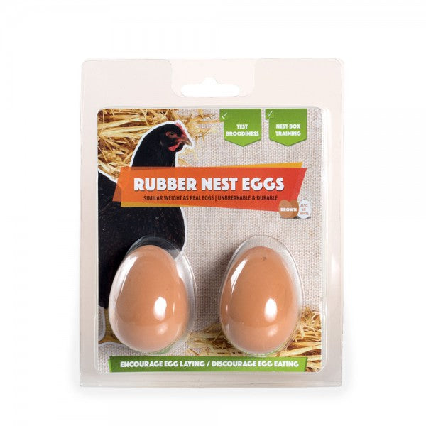 Redeägg i gummi 2-pack (Brun)