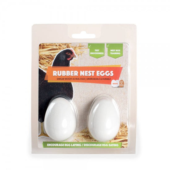Redeägg i gummi 2-pack (Vit)