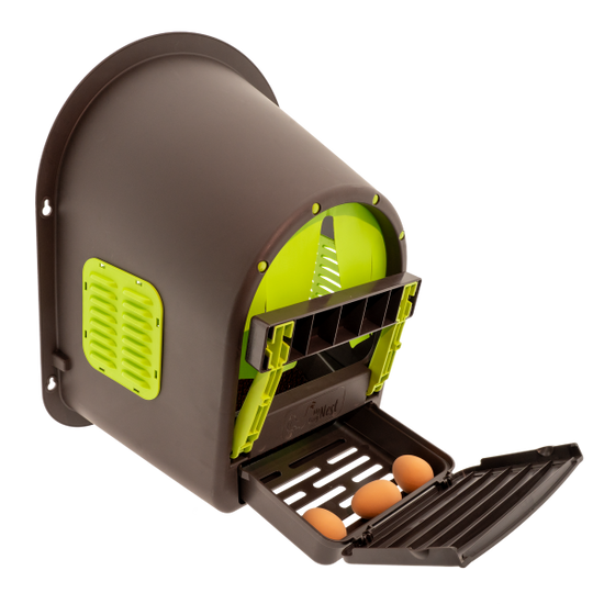 MyCozyNest värprede – plast, limegrön/brun