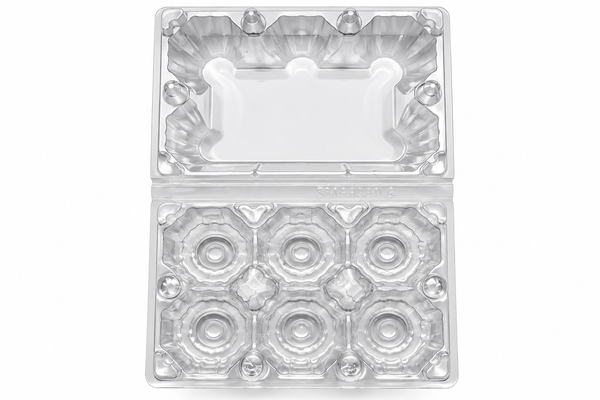Kraftig plastäggkartong 6-pack – 100 st